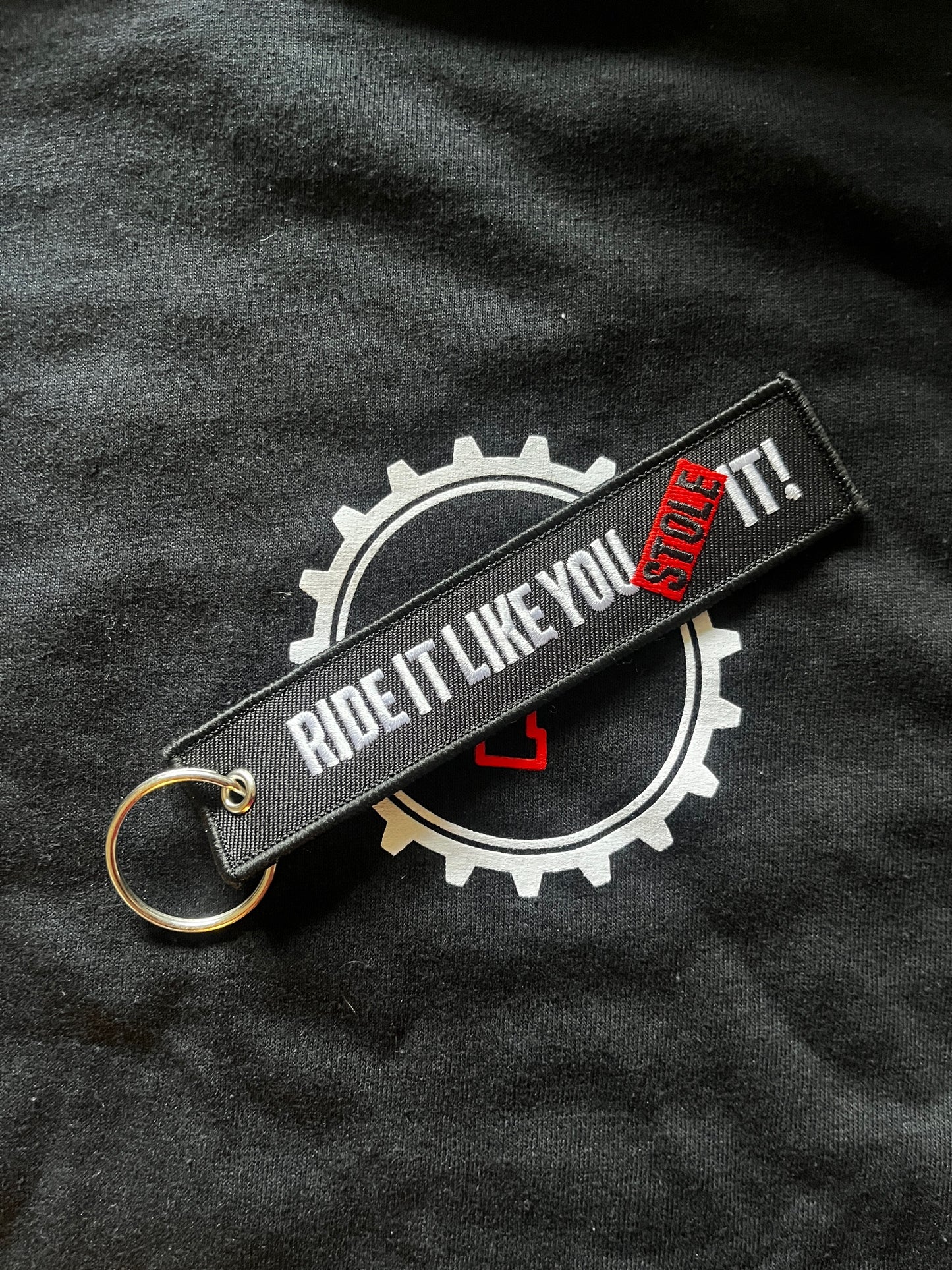 Ride It Like You Stole it! Key Tag Tag