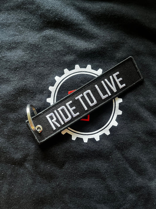 Ride To Live / Live to Ride Key Tag Ring