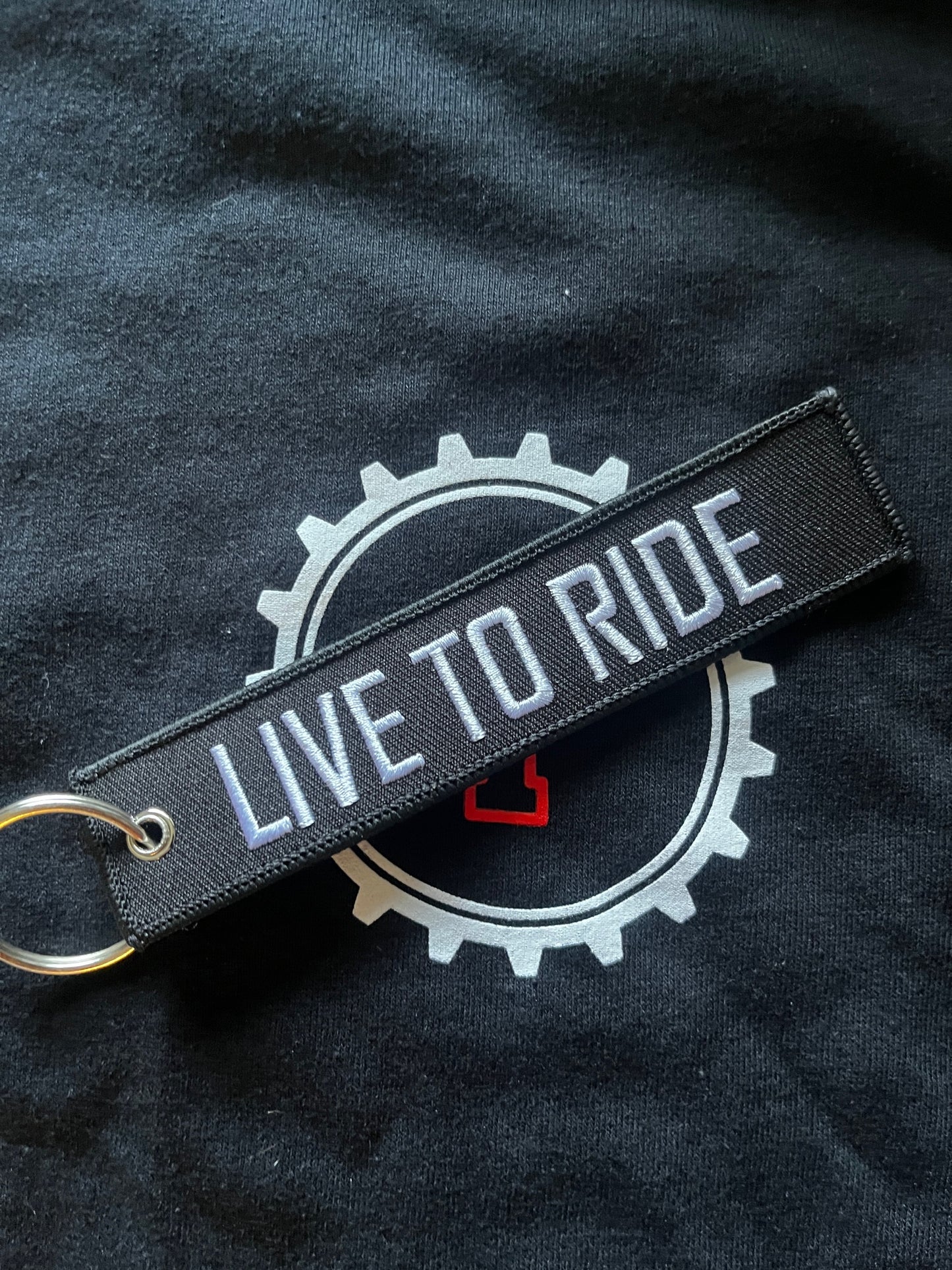 Ride To Live / Live to Ride Key Tag Ring