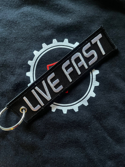 Live Fast Key Tag Ring